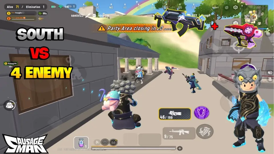 4 ENEMY RUSH ME | 2 MAN VS SQUAD | SOUTH SAUSAGE MAN - Bilibili 4 ENEMY RUSH ME | 2 MAN VS SQUAD | SOUTH SAUSAGE MAN - Bilibili