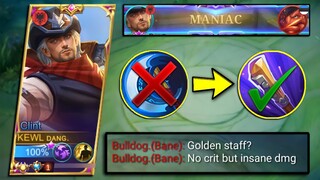 BYE BERSERKERS FURY?! HELLO GOLDEN STAFF!!😱 NO CRIT BUILD BUT STILL MANIAC!! (must watch)