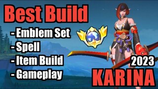 KARINA BEST BUILD 2023 | TOP 1 GLOBAL KARINA BUILD | KARINA - MOBILE LEGENDS | MLBB