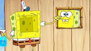 SpongeBob menggosok uang Tuan Krabs dengan tubuhnya, mengubah 1 dolar menjadi 2 sen, 2 sen menjadi 1