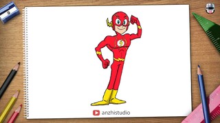 How to draw The Flash of Teen Titans Go! #theflash #teentitansgo #barryallen