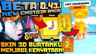 EMOTE SPECIAL BARU STUMBLE GUYS! DI NEW UPDATE 0.43.1 BETA! & ADA SKIN BARU YG PERNAH KU BIKIN DI 3D