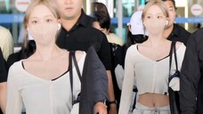 Musim dingin Kim Min-hyang 240801 Entri Bandara Incheon tembakan langsung 4K