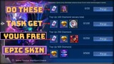 COMPLETE TASKS GET YOUR EPIC SKIN NOW AND FREE SPAWN EFFECT | MLBB NEW EVENT | MOBILE LEGENDS