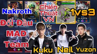 Nakroth & Chiến Thuật Việt Nam Đem Ra Thế Giới 1vs3 | Thiên2002 & MAD Team