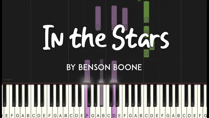 In the Stars by Benson Boone  synthesia piano tutorial  + sheet music