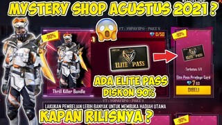 FREE FIRE ❗MYSTERY SHOP TERBARU AGUSTUS 2021,ELITE PASS DISKON,TOP UP BONUS,