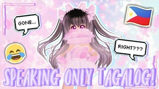 Speaking ONLY TAGALOG 🇵🇭 challenge in Royale high! (with English Subtitles :3)