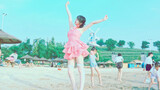 Roly poly pure enjoyment version, summer beach, pink tutu skirt and white silk, full of vitality