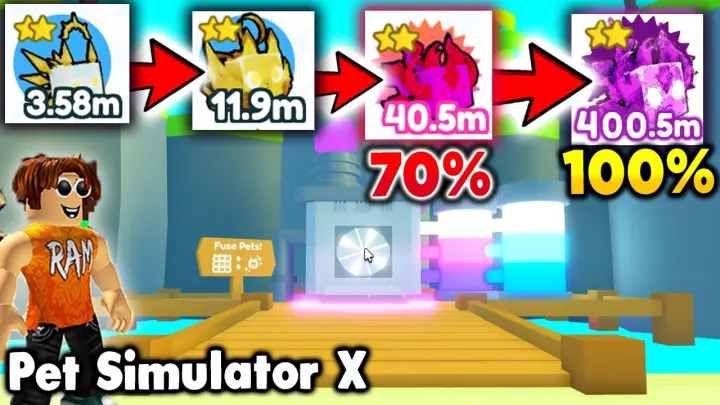 Fuse These! Easy 70% Then You Get OP Dark Matter Pets Instantly in New Pet Simulator X Update