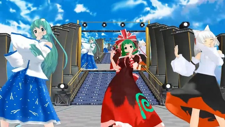 【東方mmd】犬走椛＆鍵山雛＆東谷風早苗でライアーダンス