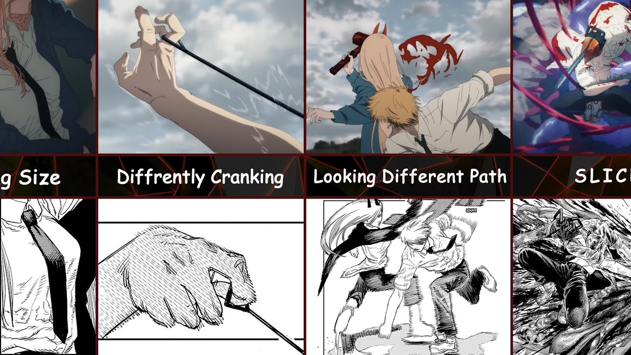 CSM Manga Vs Anime Panel Comparison Ep 8 : r/ChainsawMan