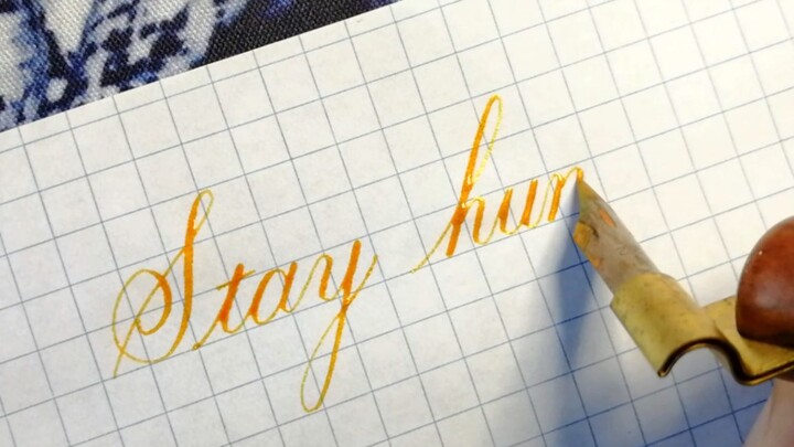 [Calligraphy][Vlog]Writing 'Stay hungry, stay foolish' in Copperplate
