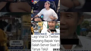 lagi viral di twitter bpk salah server #shorts