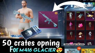 M416 Glacier Finally Op Luck? | NewClassic Crate Opening In Pubg MobileGlacier Set 50 crates opening