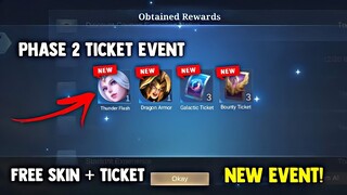 PHASE 2 TICKET EVENT! GET FREE BONUS TICKET AND EPIC SKIN! FREE SKIN! STARWARS NEW EVENT | MLBB 2022