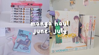 manga haul and unboxing june-july 2021 | kinokuniya, bookdepo