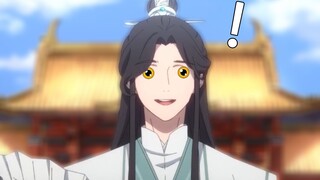 Xie Lian dan Hua Cheng berciuman di udara dan Master Feng tertegun.