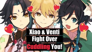 "Stop Hogging!!" [Genshin ASMR] [Xiao x Listener x Venti] [Chaotic Cuddles] [Listener is done]