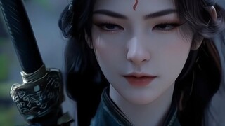 Penjaga wanita pedang ganda fana AI
