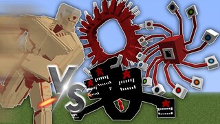 Titan Thiết giáp Vs Quái vật Siêu dị dạng trong Minecraft Mob Arena