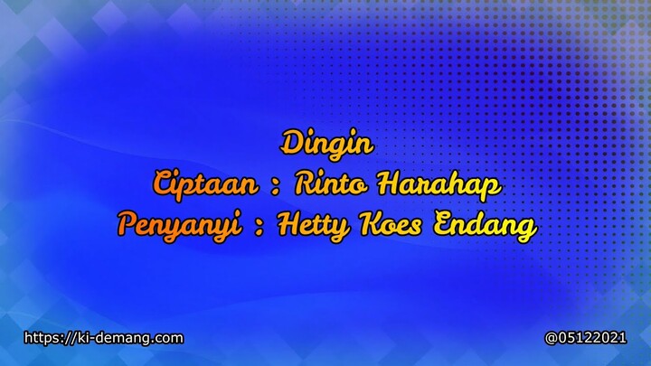 DINGIN   HETTY KOES ENDANG