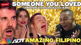 Golden Buzzer : Bald Filipino Man Makes Judges Cry With Lewis Capaldi Song American Got Talent 2024