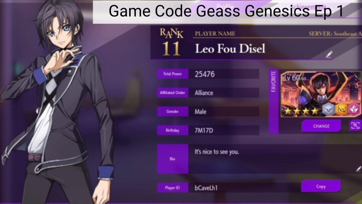 เนื้อเรื่องเกมส์ Code Geass Genesic Ep.1(ซัพไทย)
