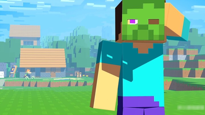 Sulih suara pasir lucu Minecraft "Zombie Mask 238": Apakah boneka besi benar-benar sebodoh itu?