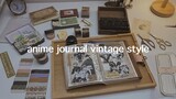 anime journal vintage style edition #2 | Black Clover 🍀 journal with me ブラッククローバー日記