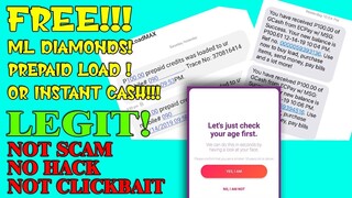 FREE ML DIAMONDS, LOAD! NO SCAM, NO HACK, NOT CLICKBAIT! LEGIT!