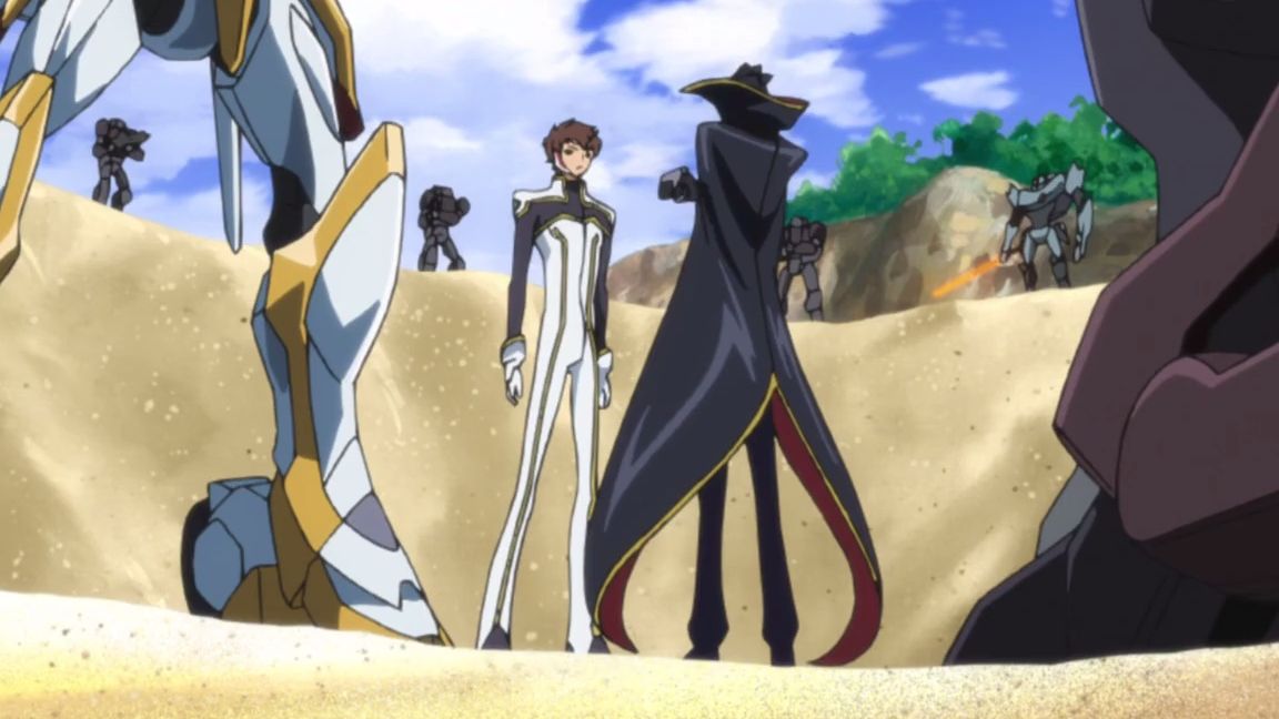 Download Lelouch Lamperouge And Kururugi Suzaku In Full Action