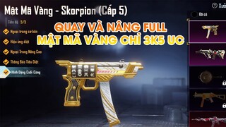 PUBG MOBILE | QUAY VÀ NÂNG FULL SÚNG LỤC MẬT MÃ VÀNG SKORPION CỰC ĐẸP CHỈ VỚI 3K5 UC