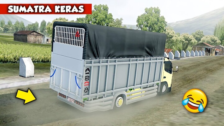 Sumatra Keras 🤣 Truk Canter  HDL Berulah Di Sumatra BUSSID
