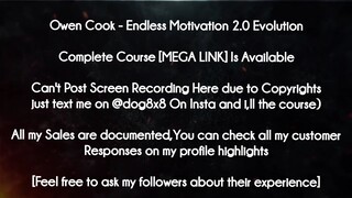 Owen Cook course - Endless Motivation 2.0 Evolution download