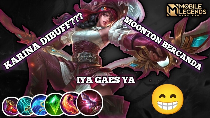 karina dapat buff lagi dari moonton,auto full senyum😏 ~ Mobile Legends