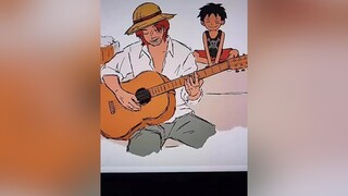 made myself emo thinkin about how shanks can't play guitar w one arm😢onepiece luffy shanks monkeydl