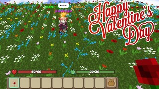 GIVING FLOWERS ON VALENTINE'S DAY IN SKYBLOCK 🌷🥰 BLOCKMAN GO