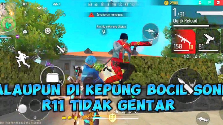 DI KEROYOK 1 SQUAD !! R11 TIDAK GENTAR 😈 free fire