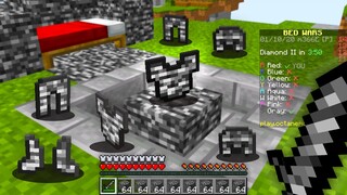 Minecraft Bedwars but i secretly used bedrock armor..