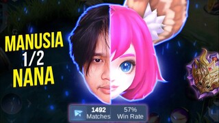 Gameplay Mengerikan Manusia Setengah Nana di Mythical Glory!! Nana 1500 Match - Mobile Legends