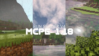 GAK NYESEL DEH COBAIN SHADER MCPE 1.18 INI !!! BERASA DI MCPC SAAT HUJANNYA - BUN Shader V4