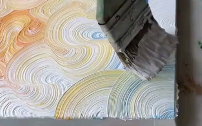 Texture decorative painting hand-painted process