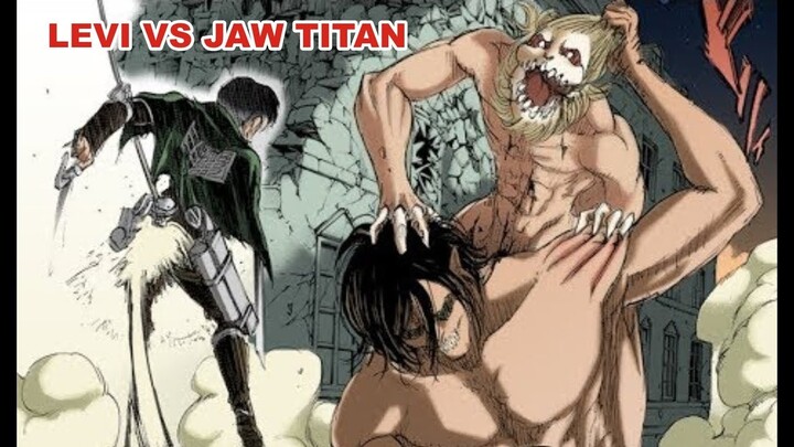 Epic Banget... Levi Mencincang Jaw Titan