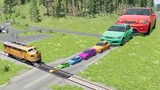 Big & Small Cars vs Train | BeamNG.Drive