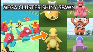 Too much shiny on this single cluster spawn on 2020 Com Day. Shiny Porygon, Charmander, Magmar etch!