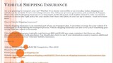 Vehicle Shipping Insurance