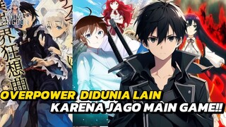 5 REKOMENDASI ANIME DIMANA MCNYA NGECHEAT DIDUNIA LAIN KARENA JAGO MAIN GAME‼️