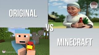 Upin & Ipin - Esok Raya 2 (Original VS Minecraft Animation)