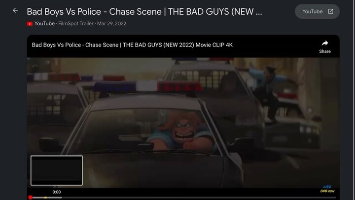 The bad guys car chase